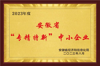 安徽省“專精特新”中小企業(yè)
